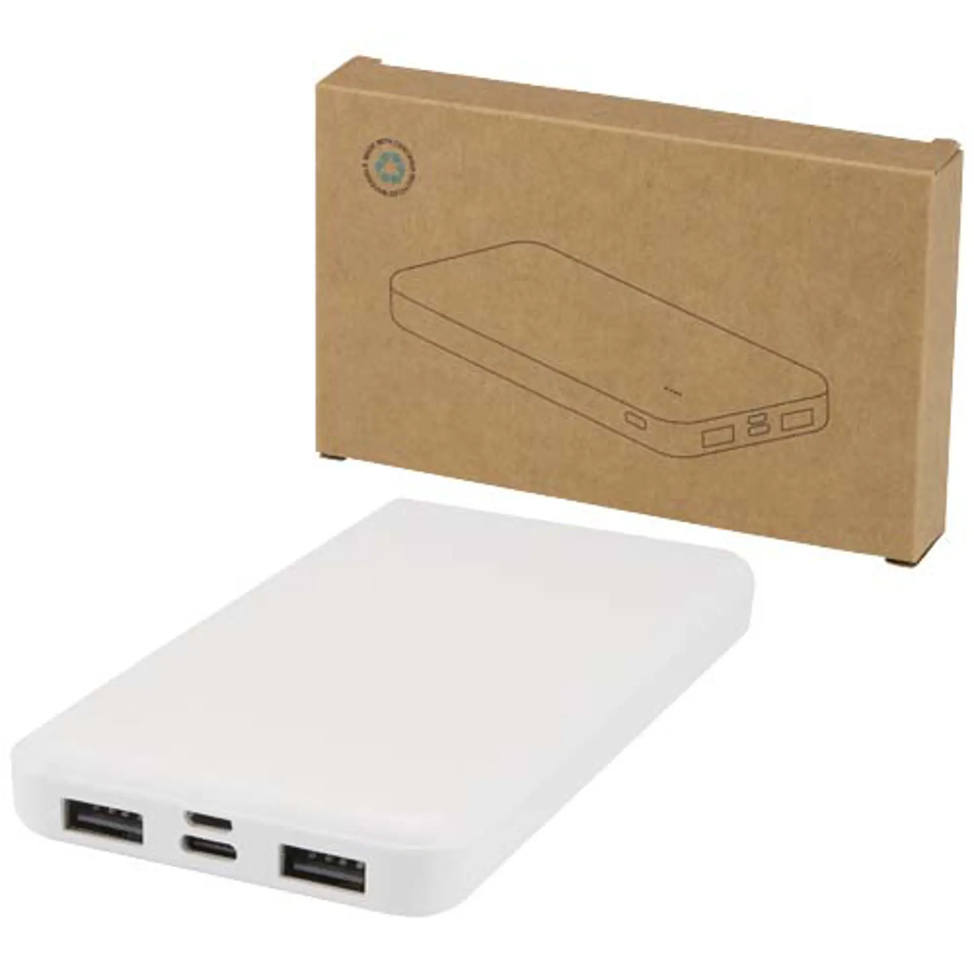 Bild på Intan 10 000 mAh 10 W powerbank av återvunnen plast