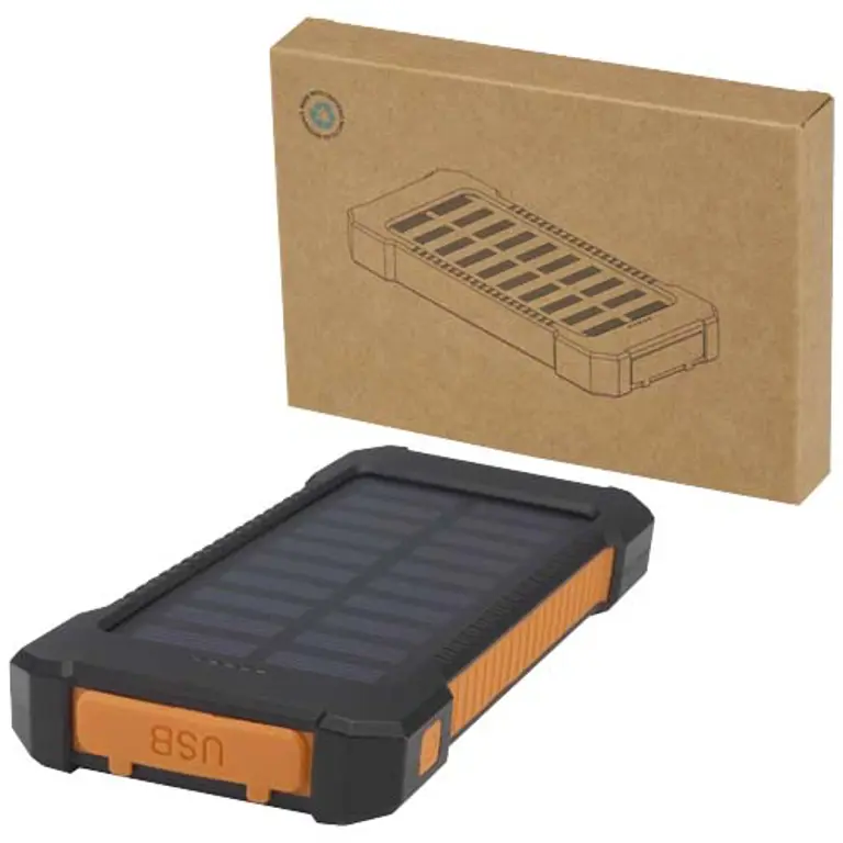 Altair 5 000 mAh 10 W robust solcellsbank av återvunnen plast med inbyggd ficklampa