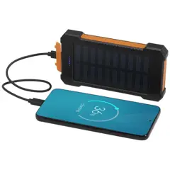 Bild på Altair 5 000 mAh 10 W robust solcellsbank av återvunnen plast med inbyggd ficklampa