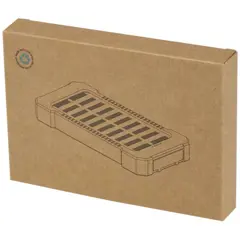 Bild på Altair 5 000 mAh 10 W robust solcellsbank av återvunnen plast med inbyggd ficklampa