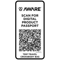Bild på Trip Aware™ axelremsväska för resor av återvunnet material på 1 l