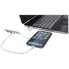Bild på Alkaid 4-portars USB-A- och Typ-C-hubb med dubbla ingångar av återvunnen aluminium