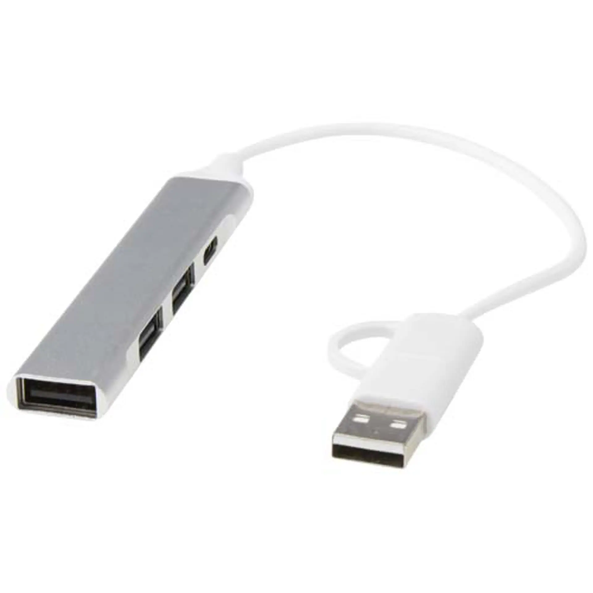Bild på Alkaid 4-portars USB-A- och Typ-C-hubb med dubbla ingångar av återvunnen aluminium
