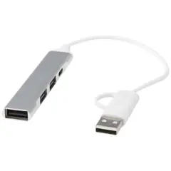 Bild på Alkaid 4-portars USB-A- och Typ-C-hubb med dubbla ingångar av återvunnen aluminium