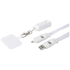Bild på Franz nyckelband för smartphone av återvunnen plast med inbyggd datasynkroniseringskabel och 65 W snabbladdande 5-i-1-kabel