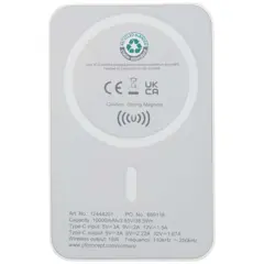 Bild på Acrab 10 000 mAh 15 W magnetisk trådlös powerbank med 20 W PD – tillverkad av återvunnen plast