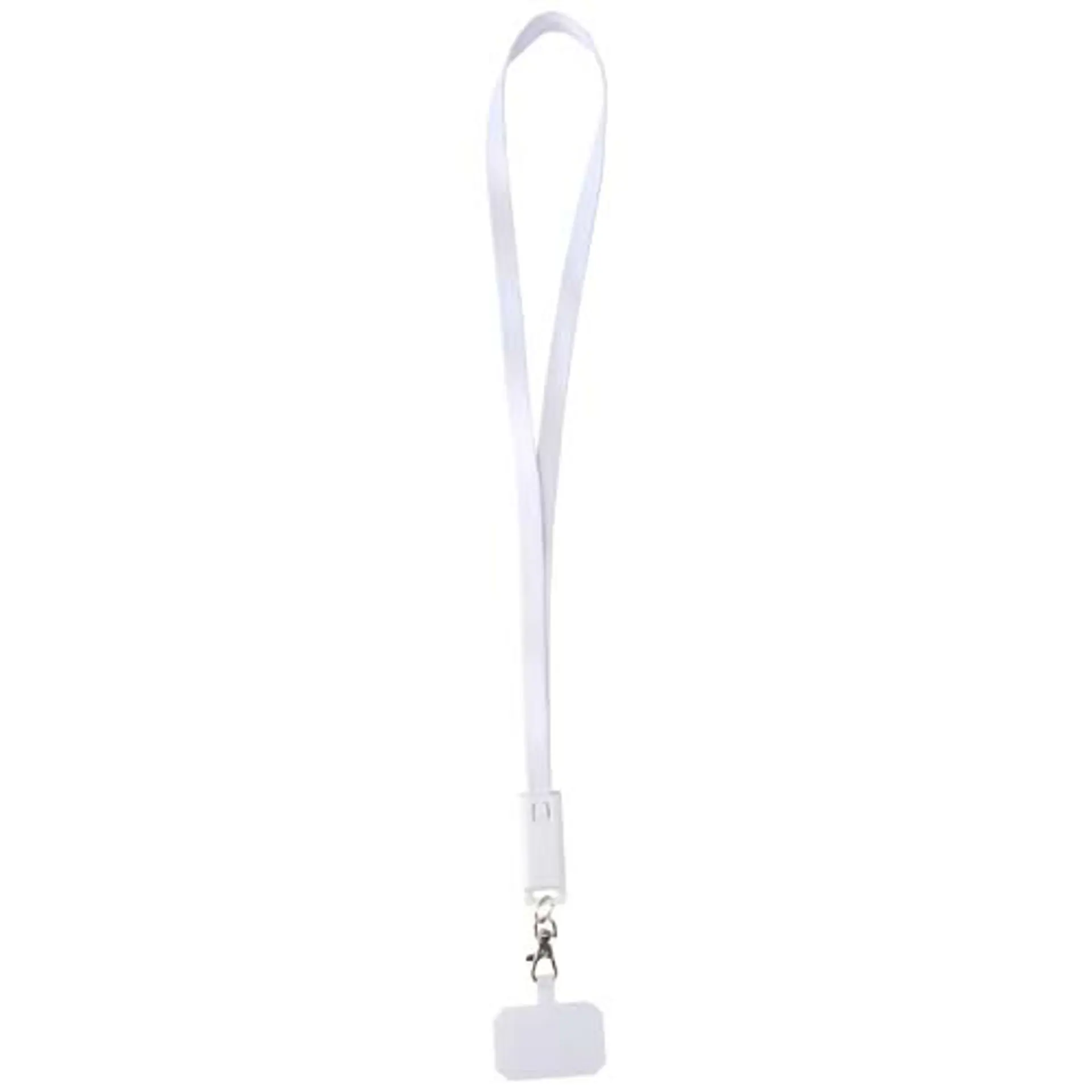 Bild på Franz nyckelband för smartphone av återvunnen plast med inbyggd datasynkroniseringskabel och 65 W snabbladdande 5-i-1-kabel
