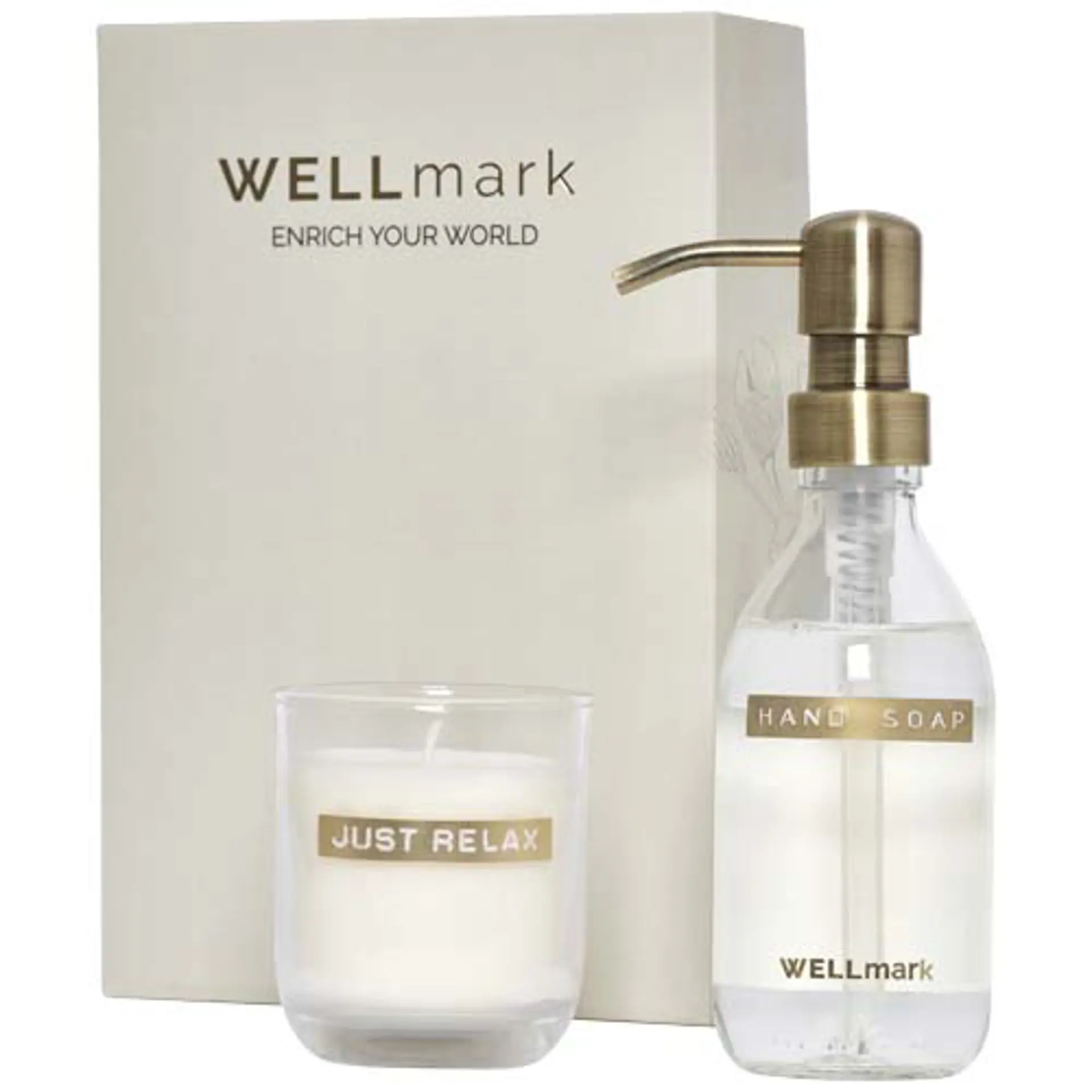 Bild på Wellmark Discovery 250 ml dispenser för handtvål och 150 g doftljus