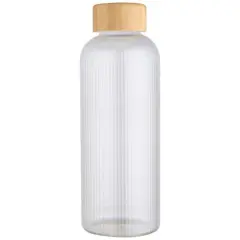 Bild på Mirage 650 ml enkelväggig flaska i borosilikatglas med lock i bambu
