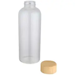 Bild på Mirage 650 ml enkelväggig flaska i borosilikatglas med lock i bambu