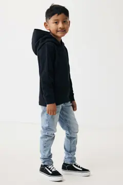 Bild på IQONIQ Yengo hoodie i återvunnen bomull med sidofickor för barn