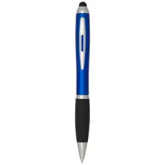 Bild på Nash kulspetspenna med stylus av RCS-certifierad återvunnen plast, färgad pennkropp och svart grepp (svart bläck)