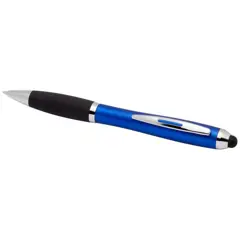 Bild på Nash kulspetspenna med stylus av RCS-certifierad återvunnen plast, färgad pennkropp och svart grepp (svart bläck)