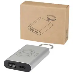 Bild på Arcturus 2 000 mAh powerbank i återvunnet aluminium med nyckelring