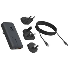Bild på Xtorm 65 W snabbladdare set med kabel och resefodral för resor