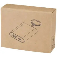 Bild på Arcturus 2 000 mAh powerbank i återvunnet aluminium med nyckelring