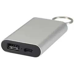 Bild på Arcturus 2 000 mAh powerbank i återvunnet aluminium med nyckelring