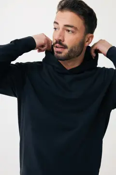 Bild på IQONIQ Yengo hoodie  i återvunnen bomull med sidofickor