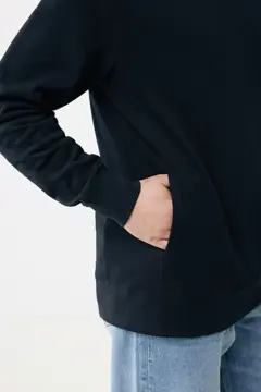 Bild på IQONIQ Yengo hoodie  i återvunnen bomull med sidofickor