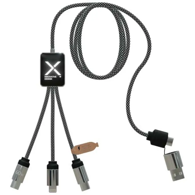Bild på SCX.design C33 Type-C-laddningssladd på 60 W med dubbelupplyst logotyp 