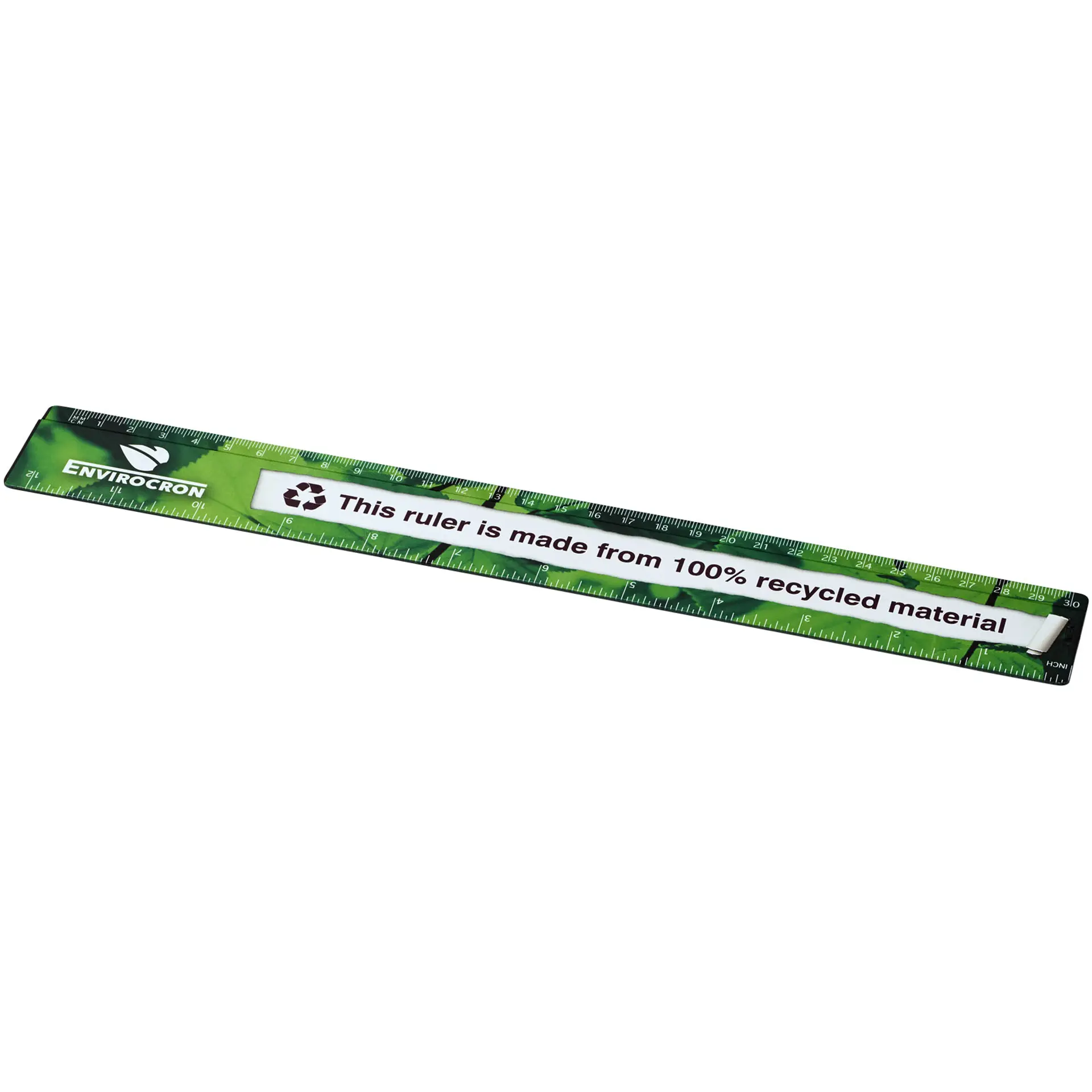Linjal, 30 cm, av 100 % återvunnen plast - Terran 