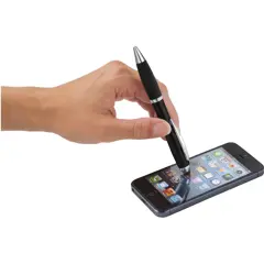 Bild på Nash kulspetspenna med färgad kropp, svart grepp och touchfunktion (blått bläck)
