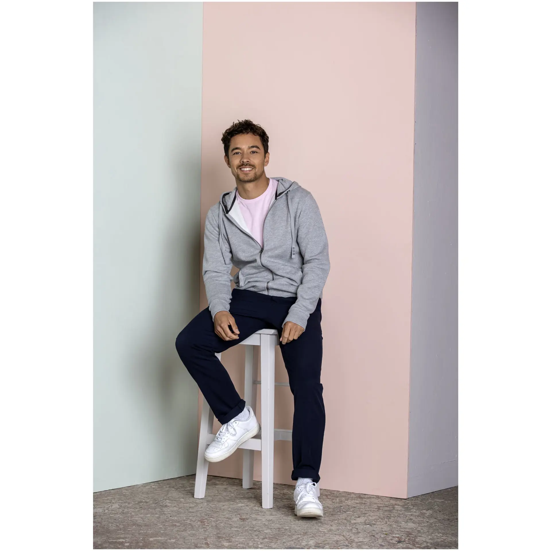 Bild på Hoodie herr, hel dragkedja, 300g/m2 - Arora