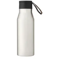 Bild på Ljungan 500 ml vakuumisolerad kopparflaska i rostfritt stål med PU-läderrem och lock