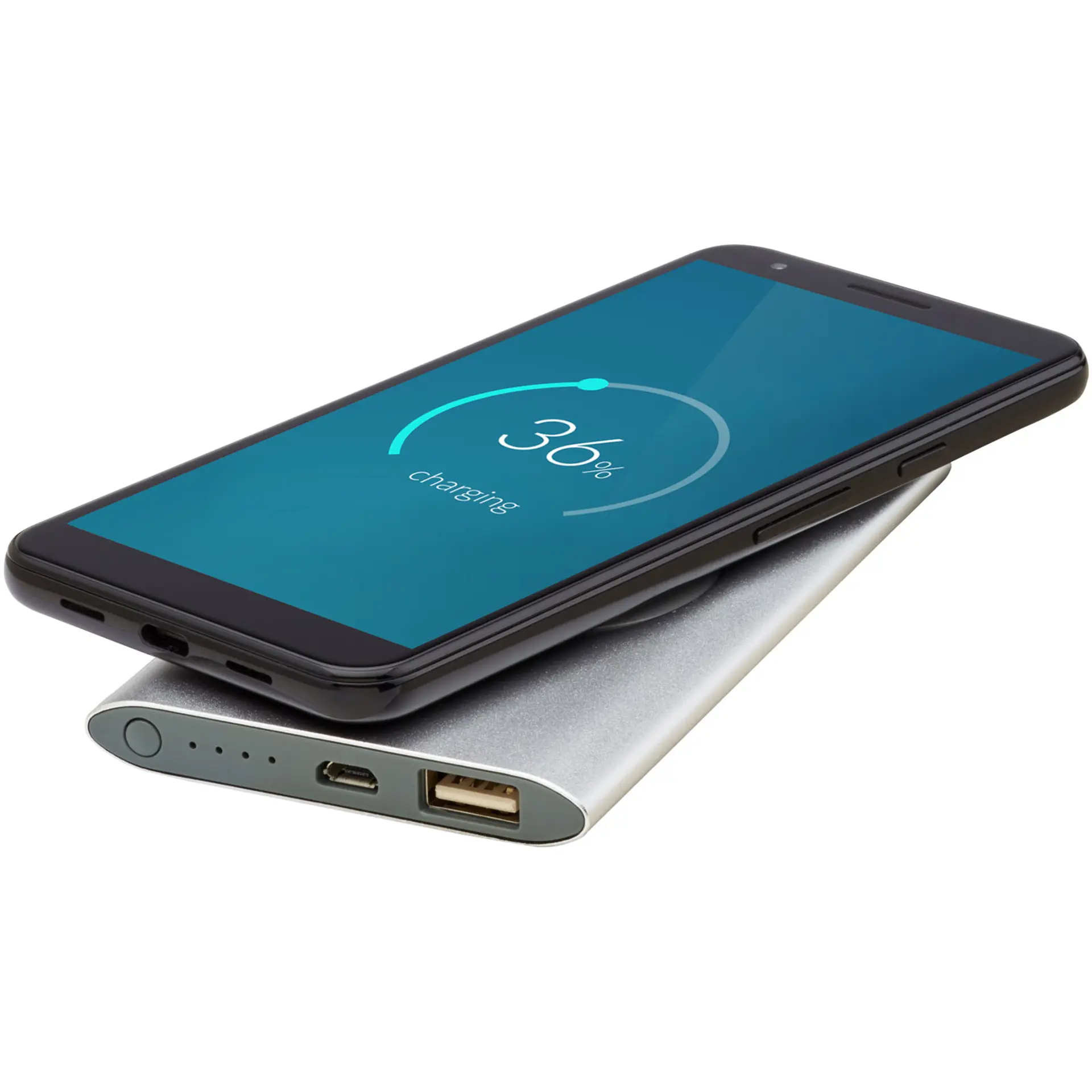 Bild på 4 000 mAh trådlös powerbank, aluminium - Juice 