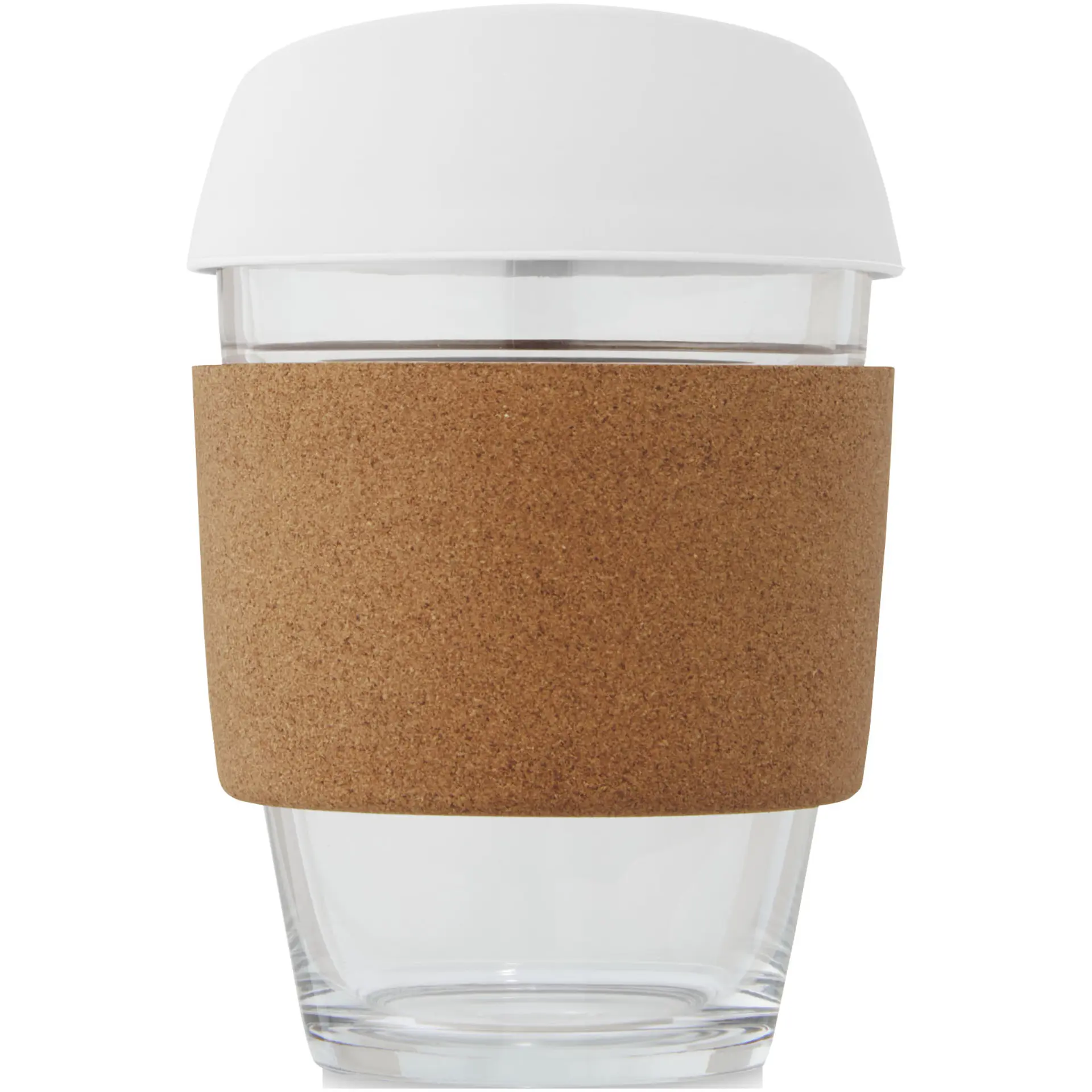 Bild på Take away-mugg, borosilikatglas med korkgrepp och silikonlock - Lidan