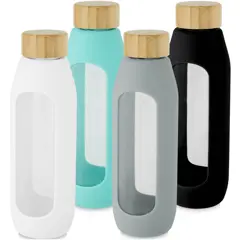 Bild på Tidan 600 ml flaska i borosilikatglas med silikongrepp