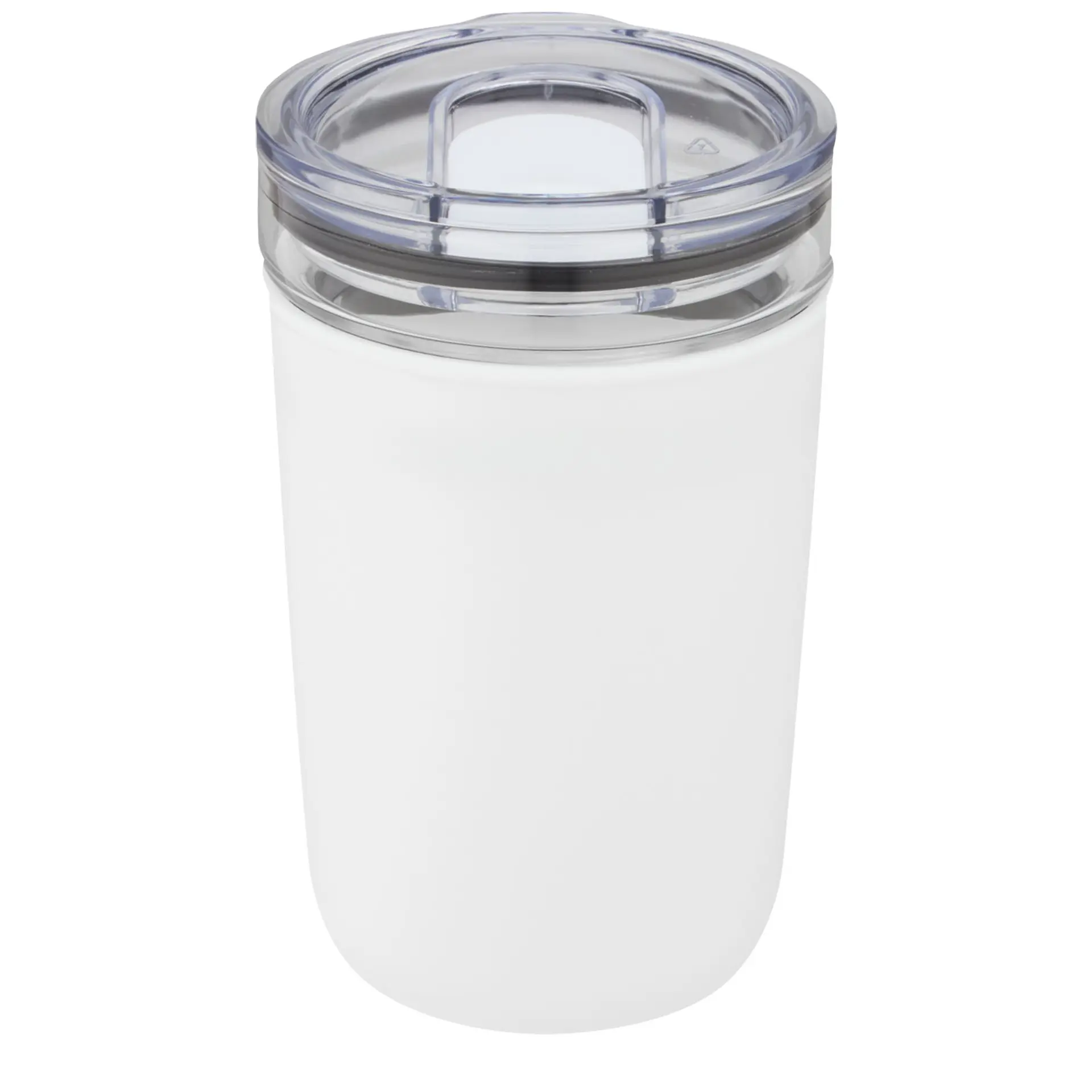 Bild på Bello 420 ml glastermos med en yttervägg av återvunnen plast