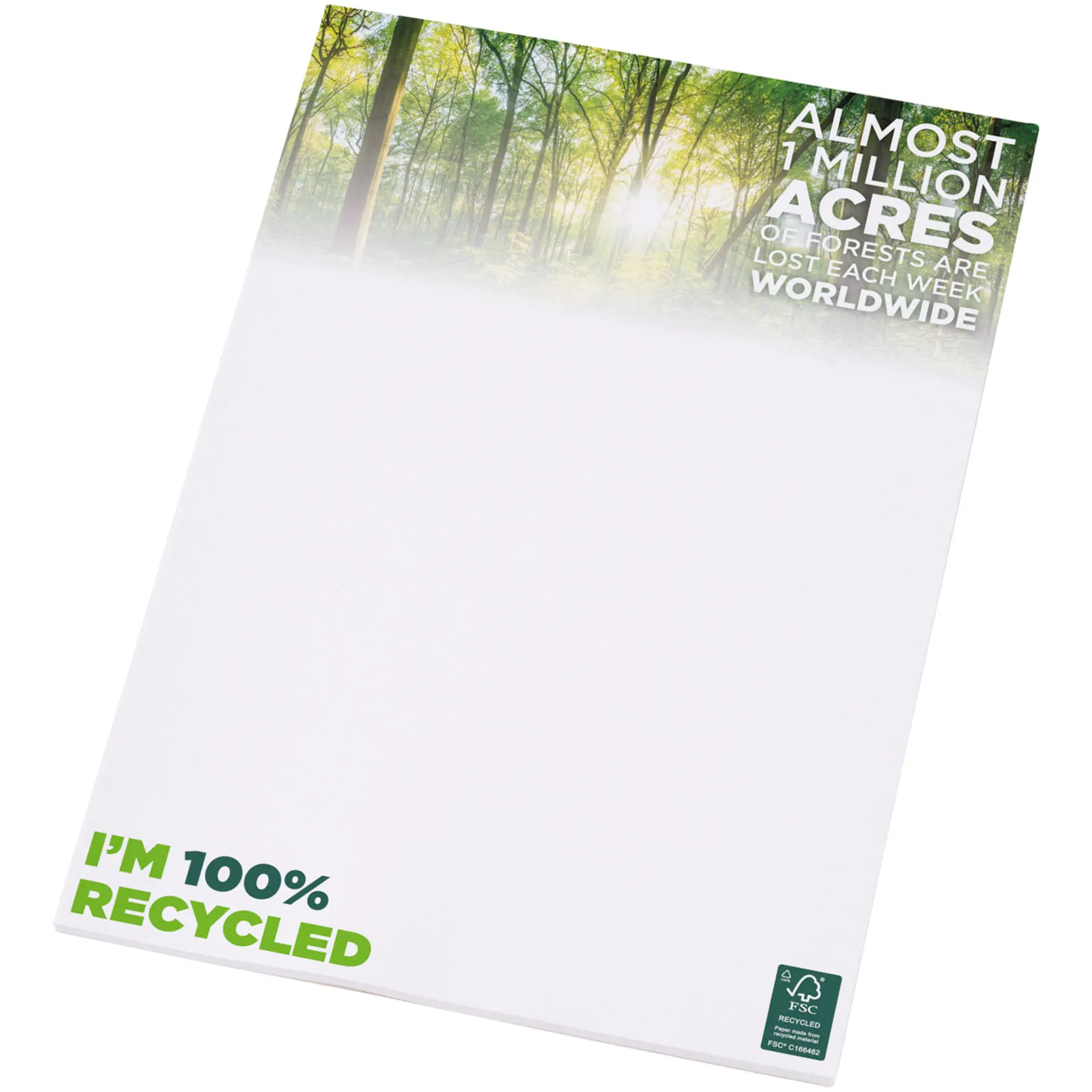 A4-anteckningsblock med återvunnet papper, 80g/m2, tre storlekar - Desk-Mate® 