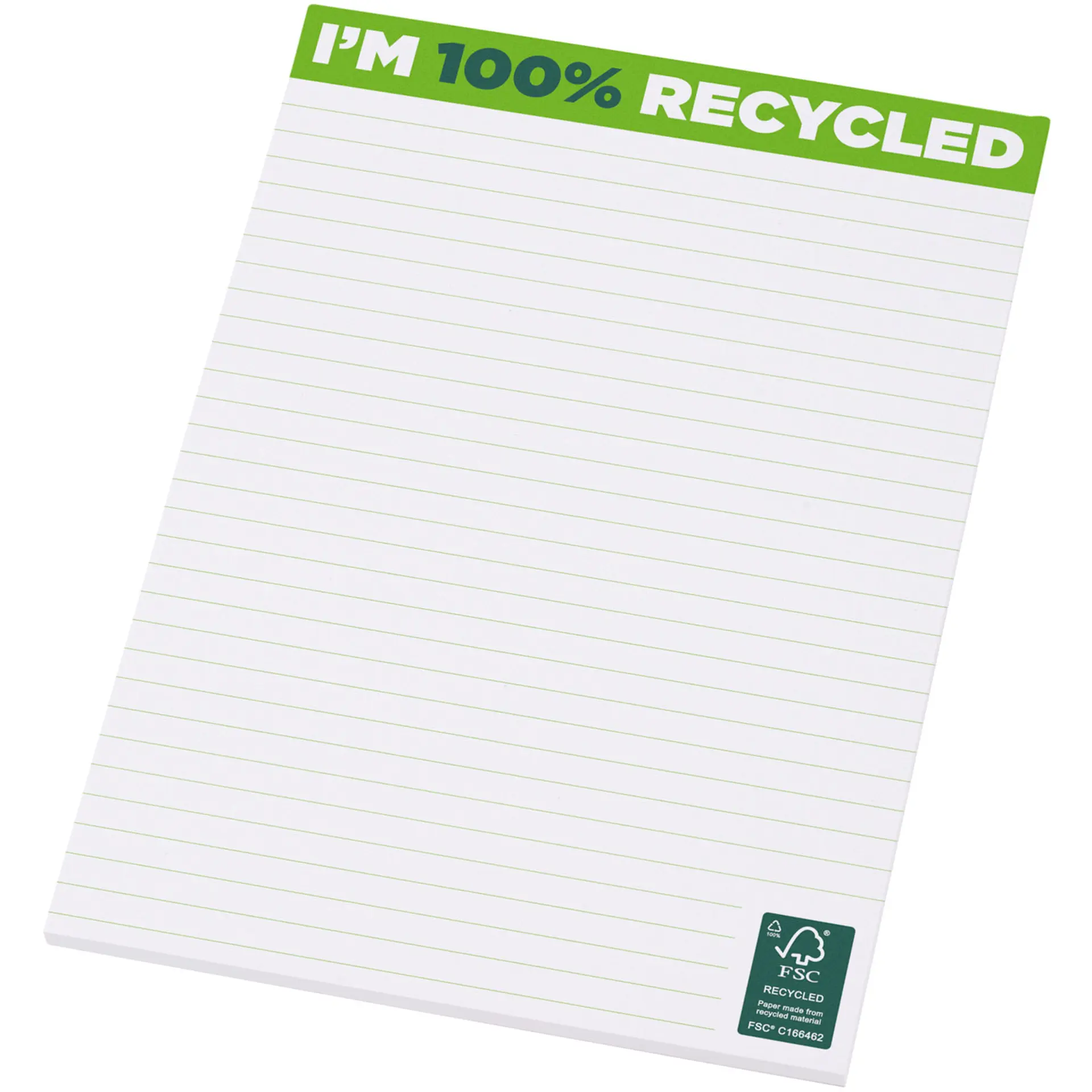 A5-anteckningsblock med återvunnet papper, 80g/m2, tre storlekar - Desk-Mate® 