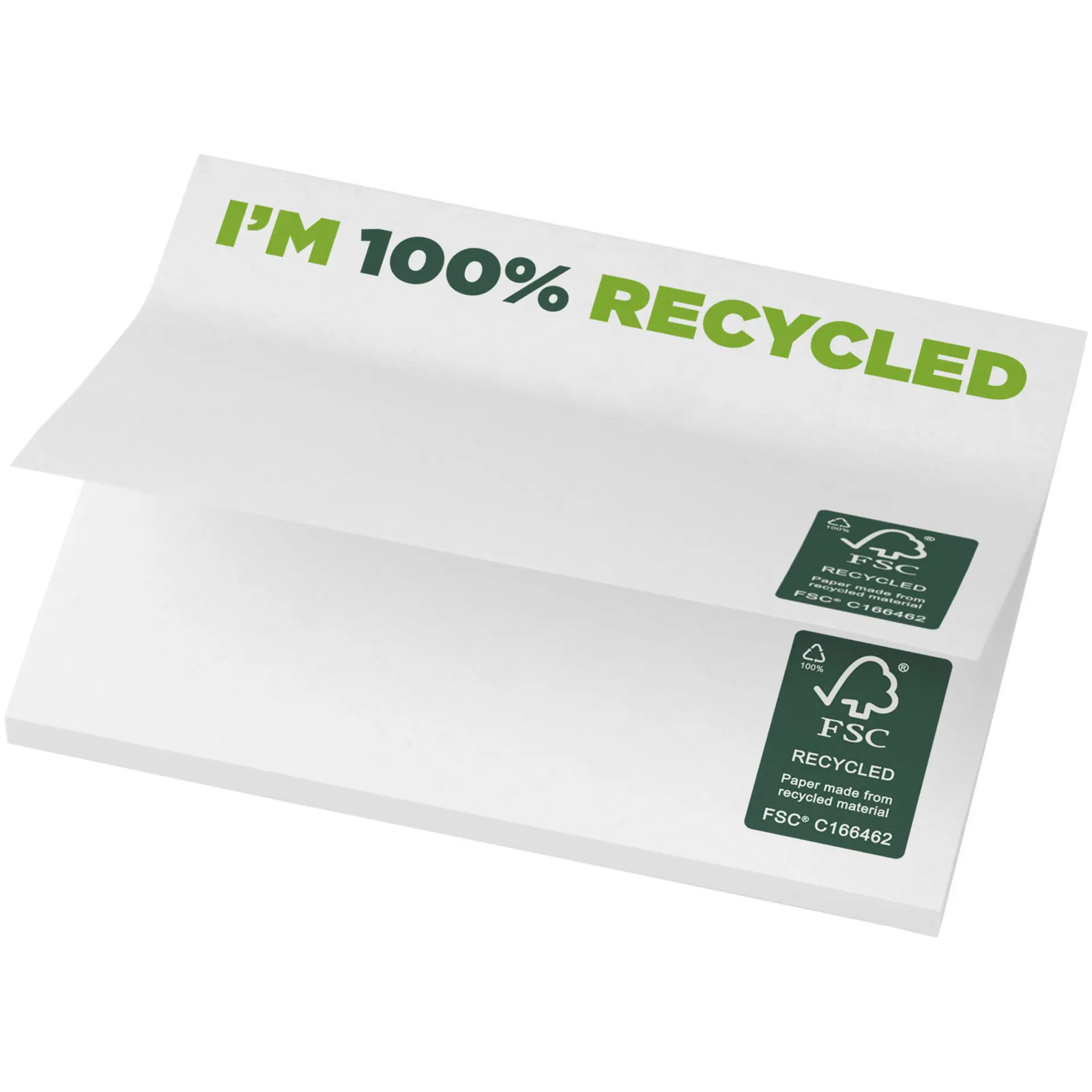 Bild på Sticky-Mate® klisterlappar av återvunnet papper 100 x 75 mm