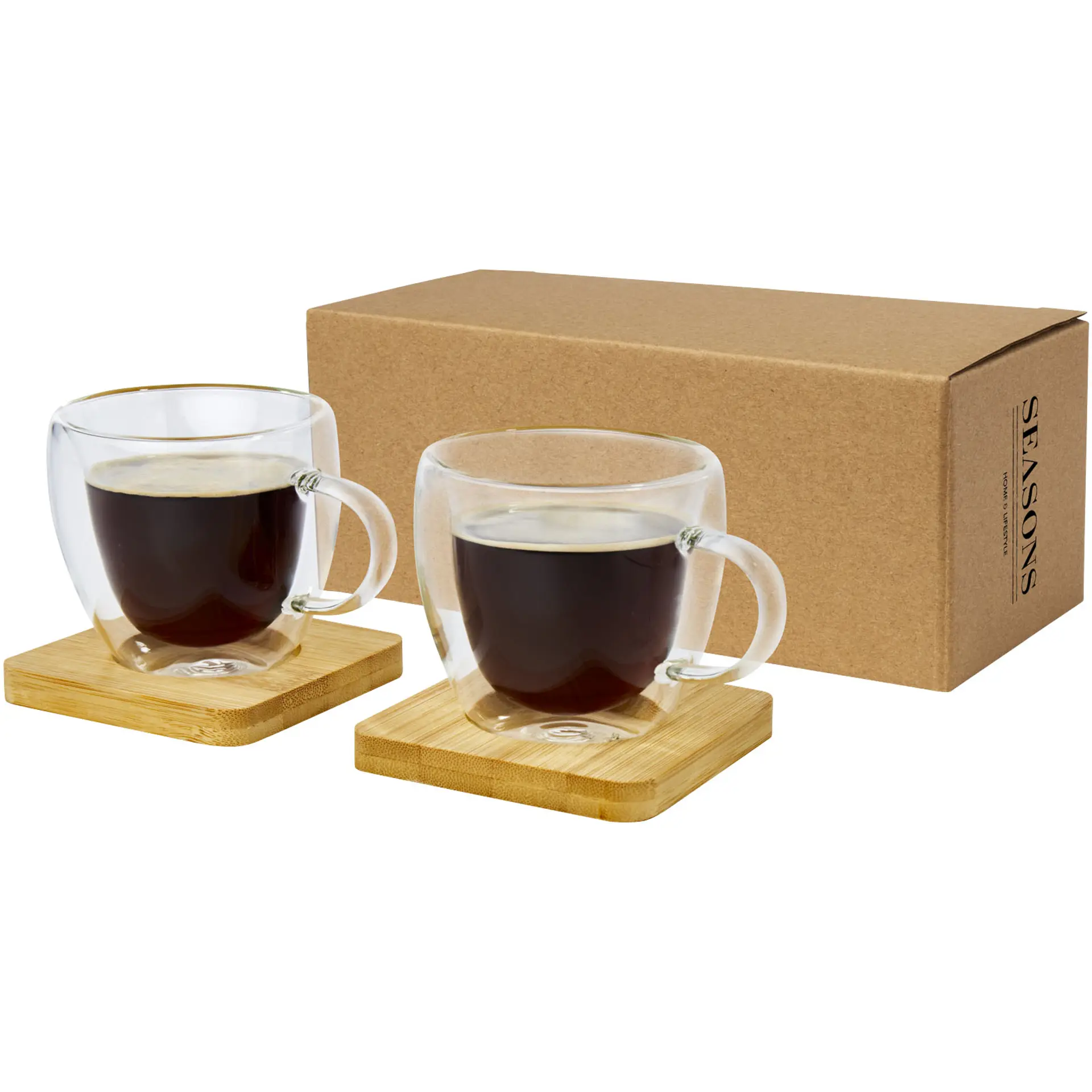 Set med glaskoppar, 2 glas, dubbelvägg (100ml) - Manti 