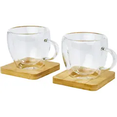Bild på Set med glaskoppar, 2 glas, dubbelvägg (100ml) - Manti 