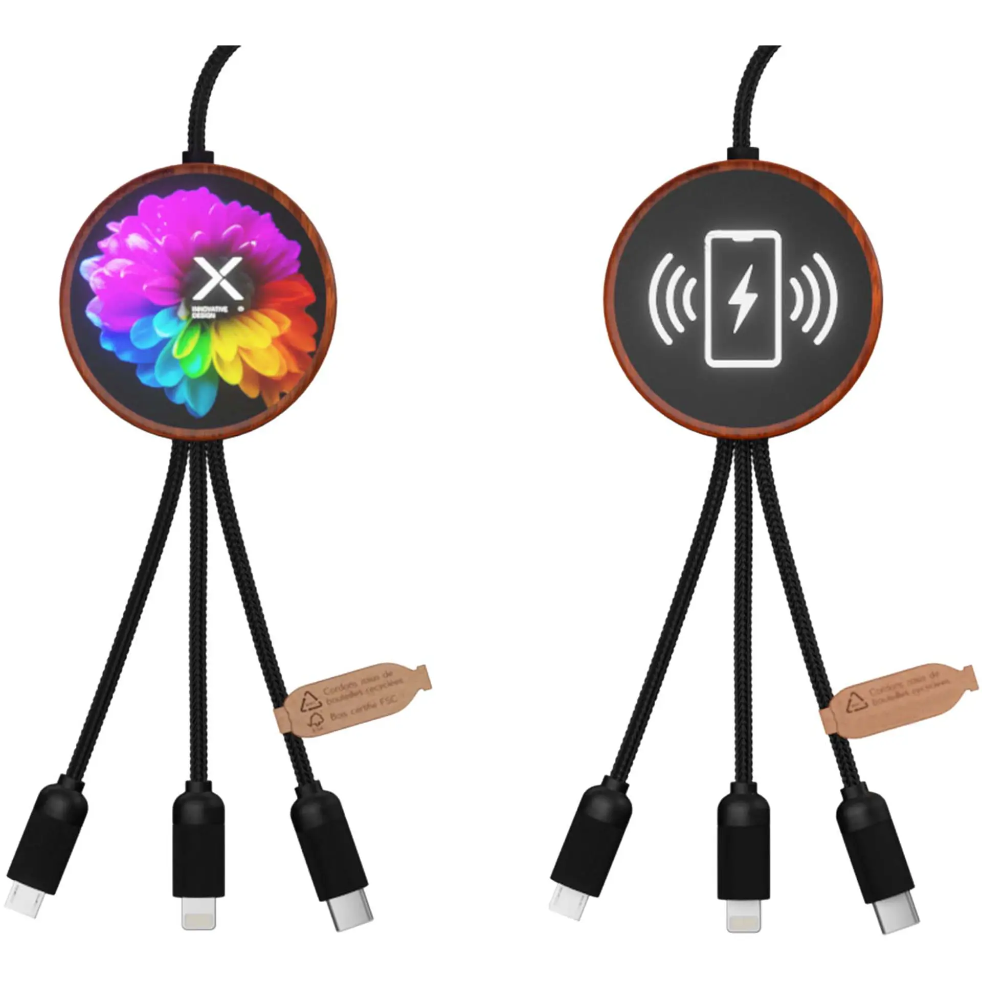 Bild på SCX.design C40 5-i-1 återvunnen PET-laddningskabel med upplyst logotyp och 10 W laddningsplatta Bild på SCX.design C40 5-i-1 återvunnen PET-laddningskabel med upplyst logotyp och 10 W laddningsplatta