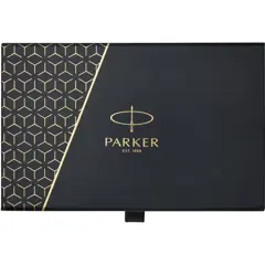 Bild på Parker IM set med akromatisk kulspetspenna och kulpenna med presentförpackning (svart/blått bläck)