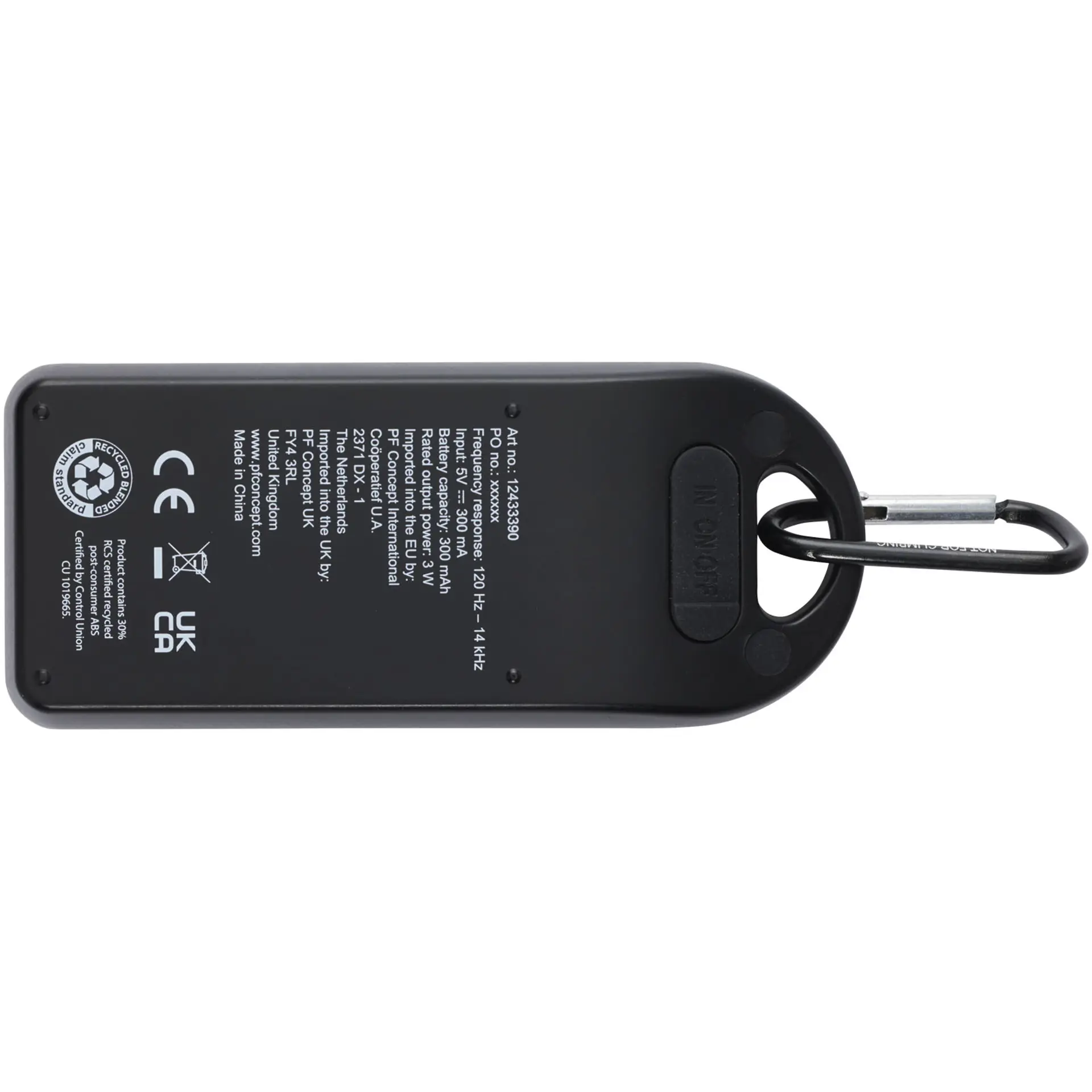 Bild på IPX4 Bluetooth®-högtalare av RCS-återvunnen plast, 3W - Omni 