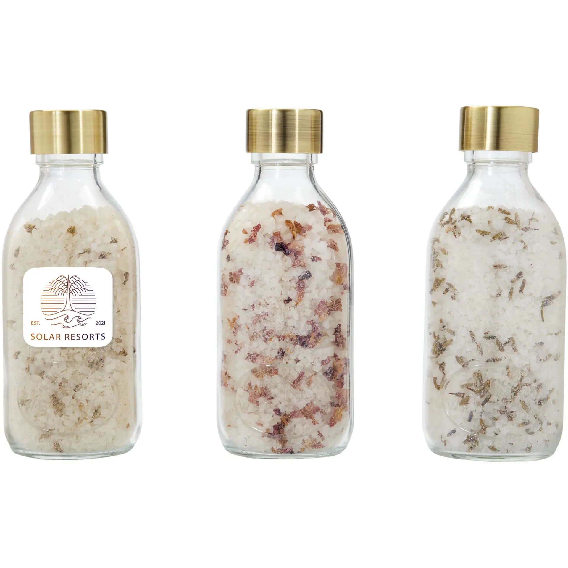 Bild på 3-delad presentförpackning med badsalt, 200 ml - Wellmark Just Relax 