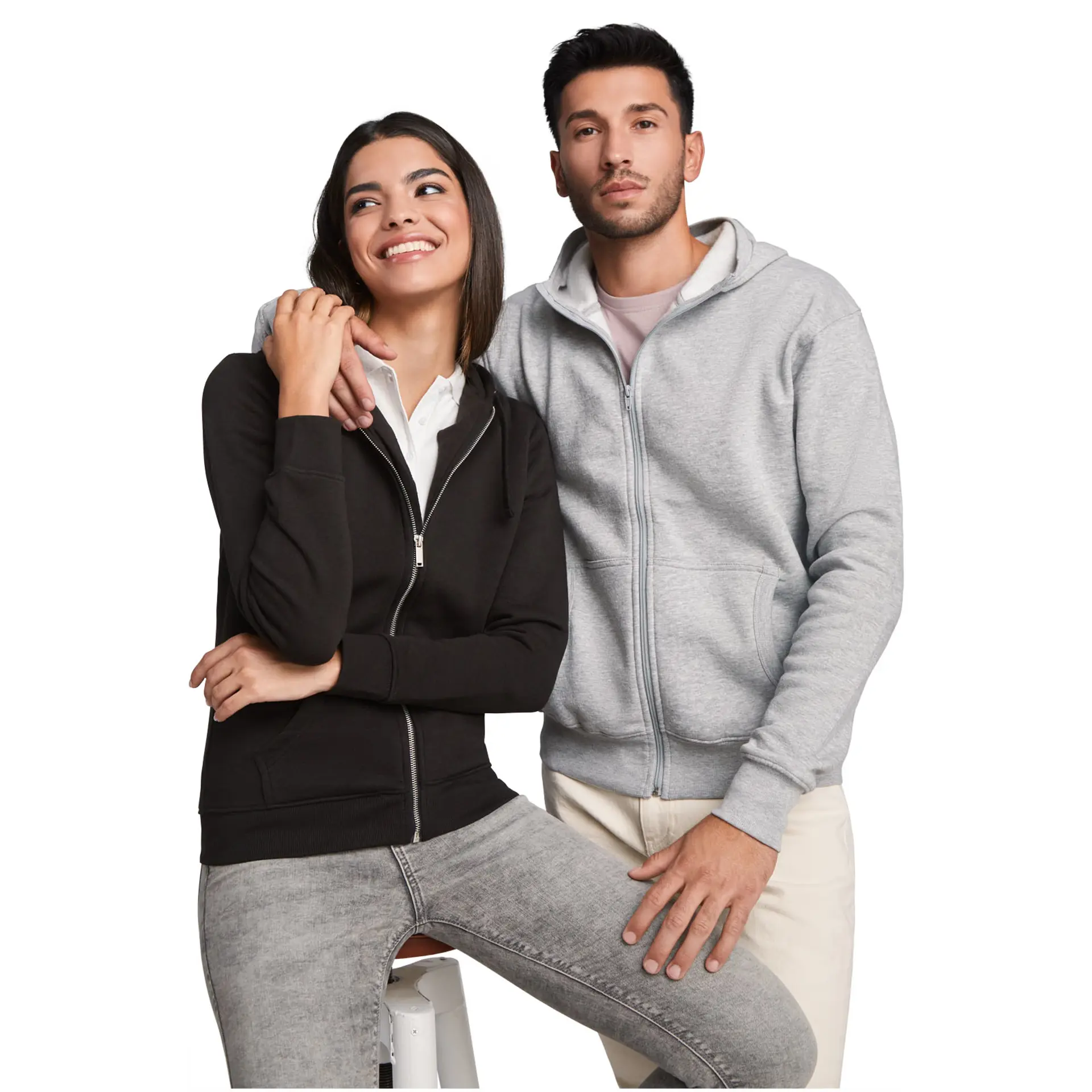 Bild på Hoodie unisex, hel dragkedja, 280g/m2 - Montblanc