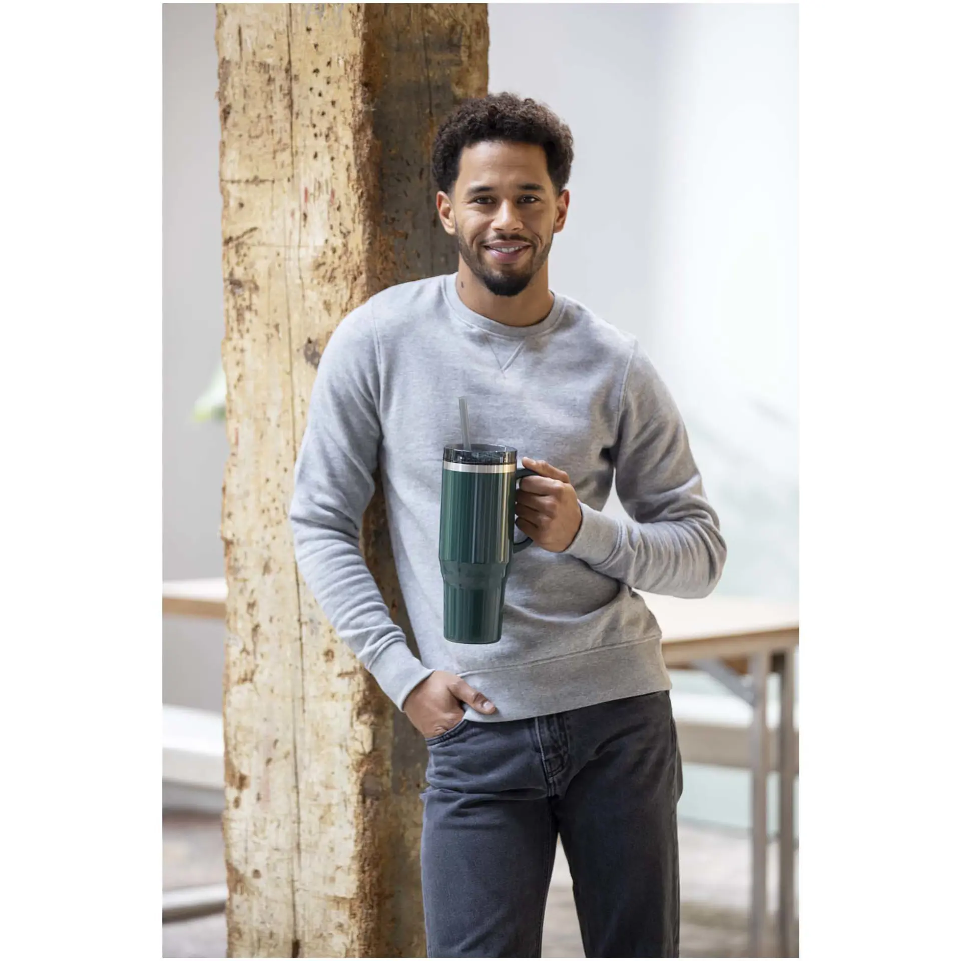 Bild på Termosmugg med sugrör, RCS-certifierad, 1 200 ml - Melbourne 