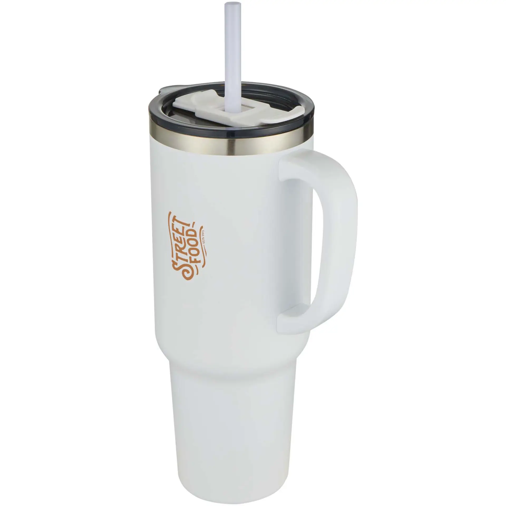 Bild på Vakuumisolerad kopparmugg med sugrör, RCS-certifierad, 1 200 ml - Sydney