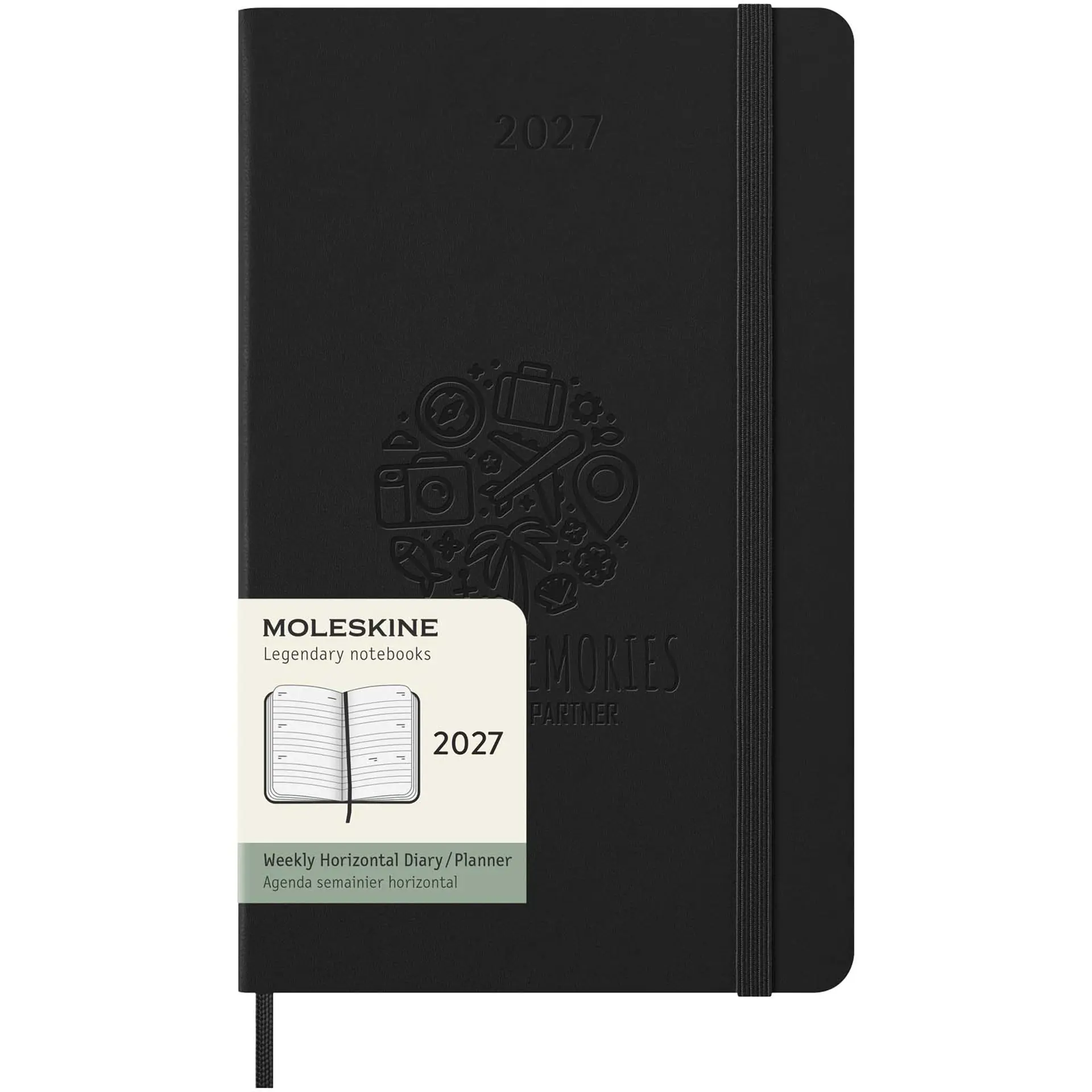 Bild på Moleskine inbunden 12-månaders L horisontell veckoplanerare