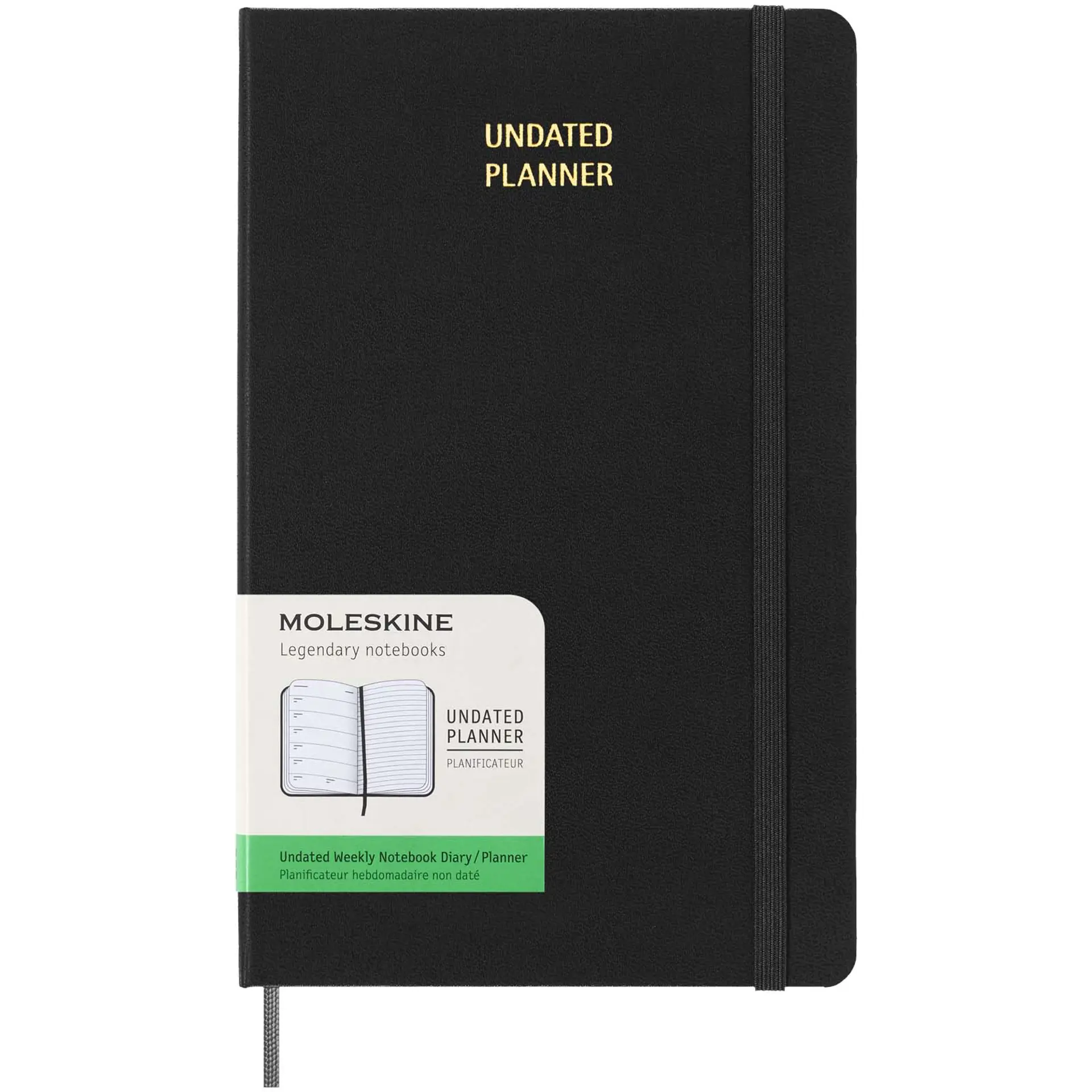 Bild på Moleskine inbunden ej daterad veckoplanerare, L Bild på Moleskine inbunden ej daterad veckoplanerare, L