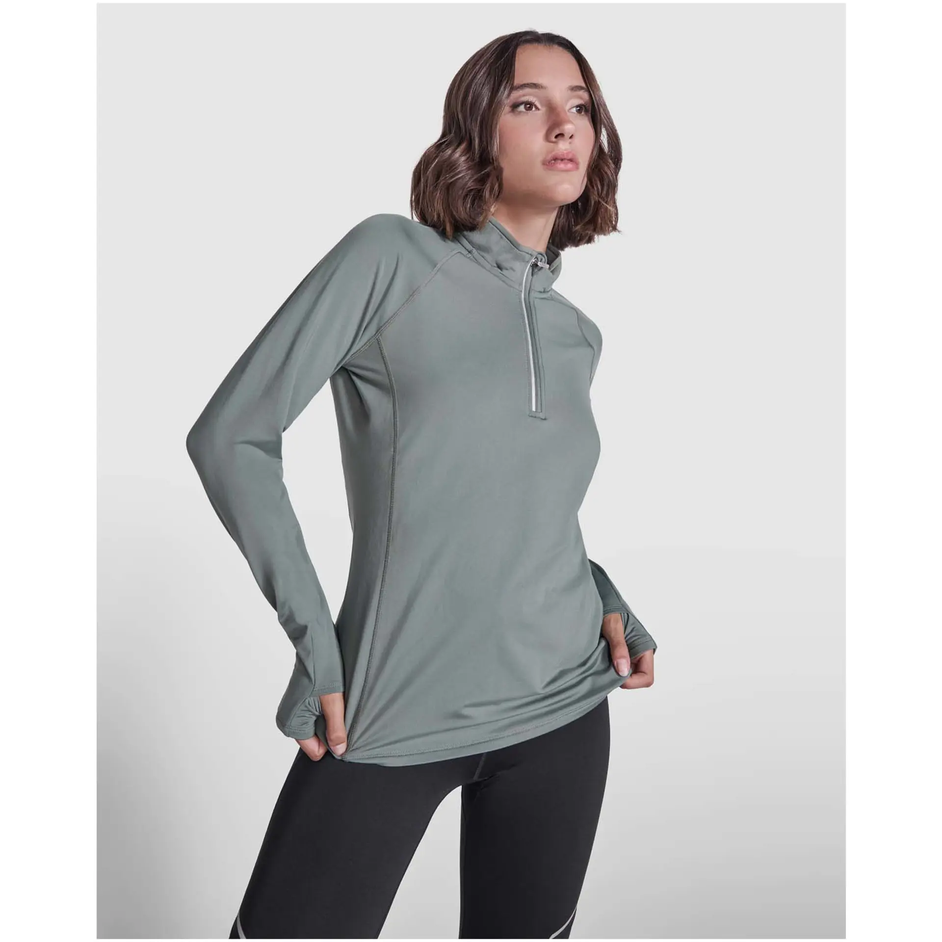 Funktionströja dam, halv dragkedja, återvunnen polyester - Estambul