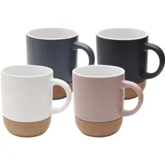 Bild på Keramikmugg med korkdetaljer och matt finish, sublimeringstryck, 300ml - Billie
