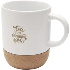 Bild på Keramikmugg med korkdetaljer och matt finish, sublimeringstryck, 300ml - Billie