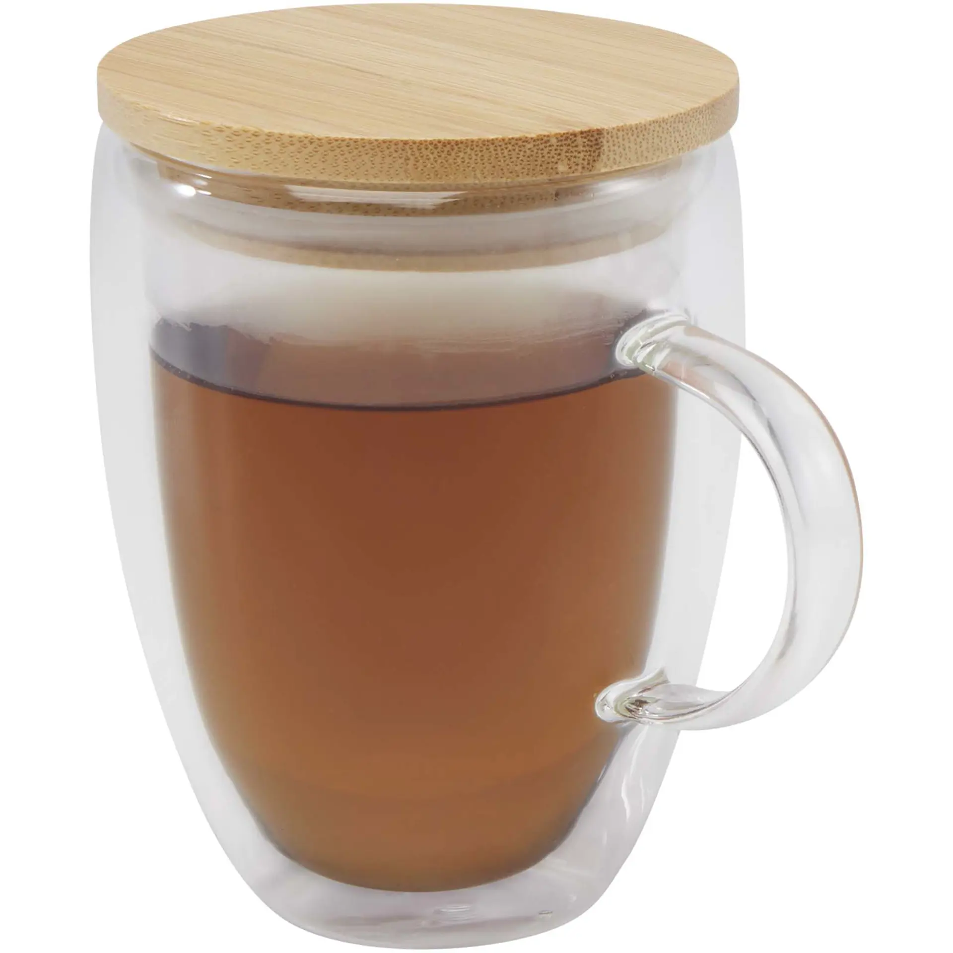 Bild på Glasmugg, bambulock, 350ml - Leona Bild på Glasmugg, bambulock, 350ml - Leona